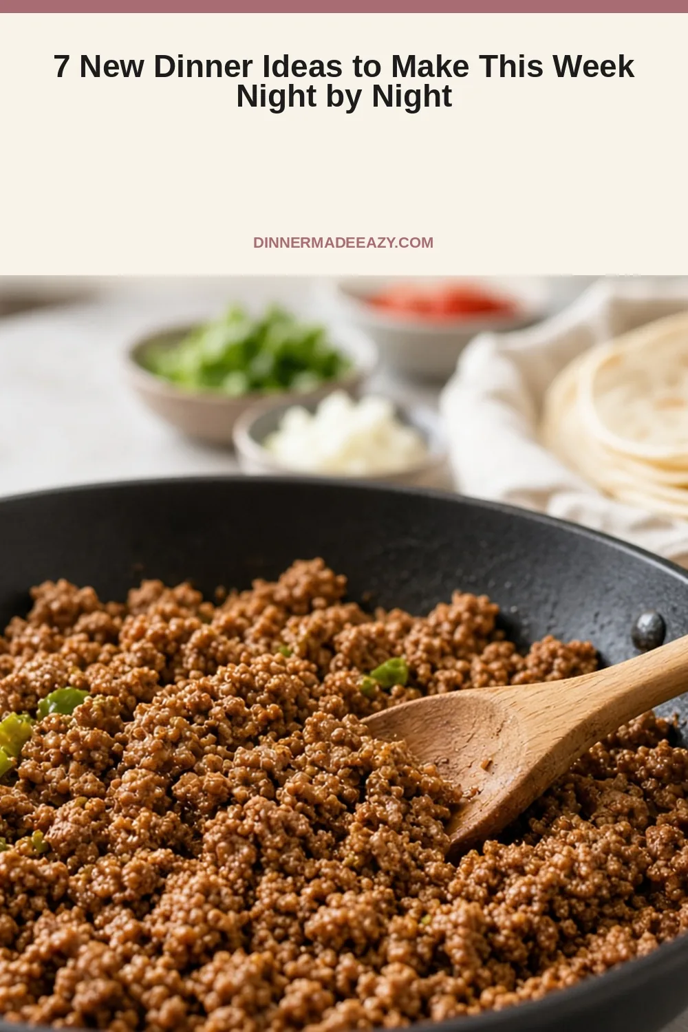 Vertical photo of turkey taco skillet