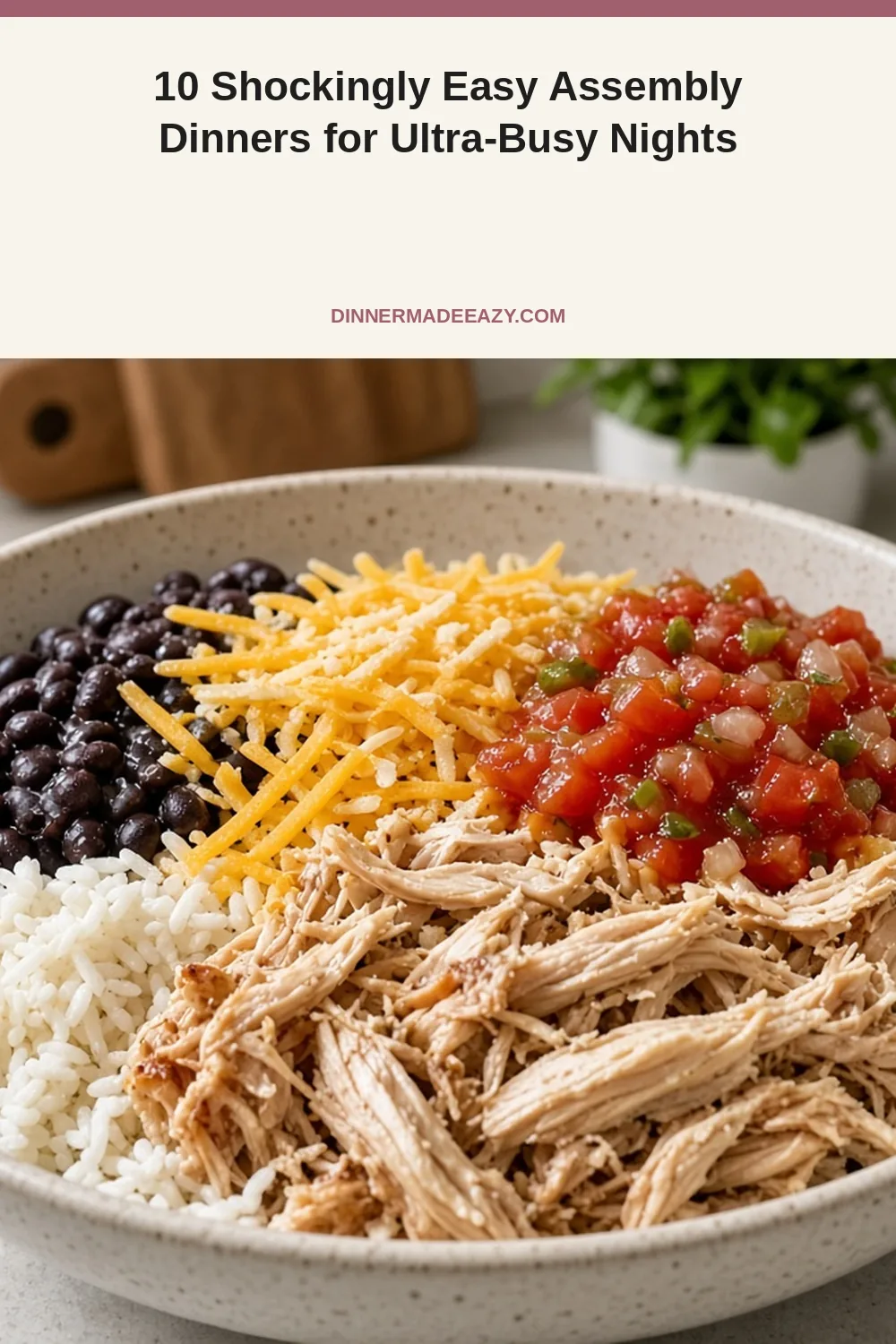 Vertical shockingly easy assembly dinners pin