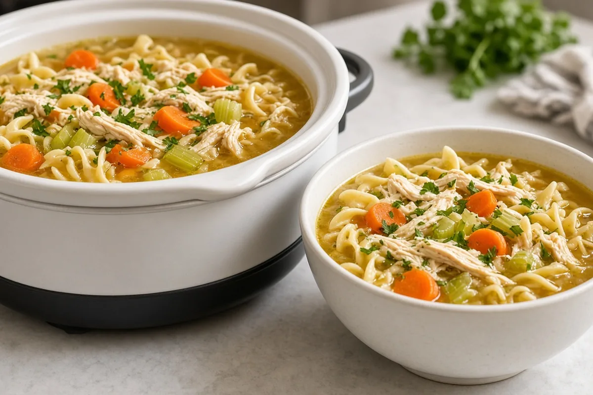 Crockpot chicken noodle