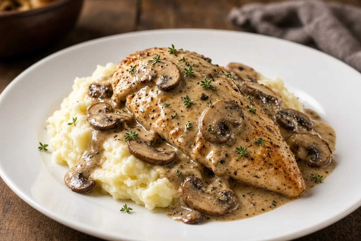 Creamy mushroom chicken