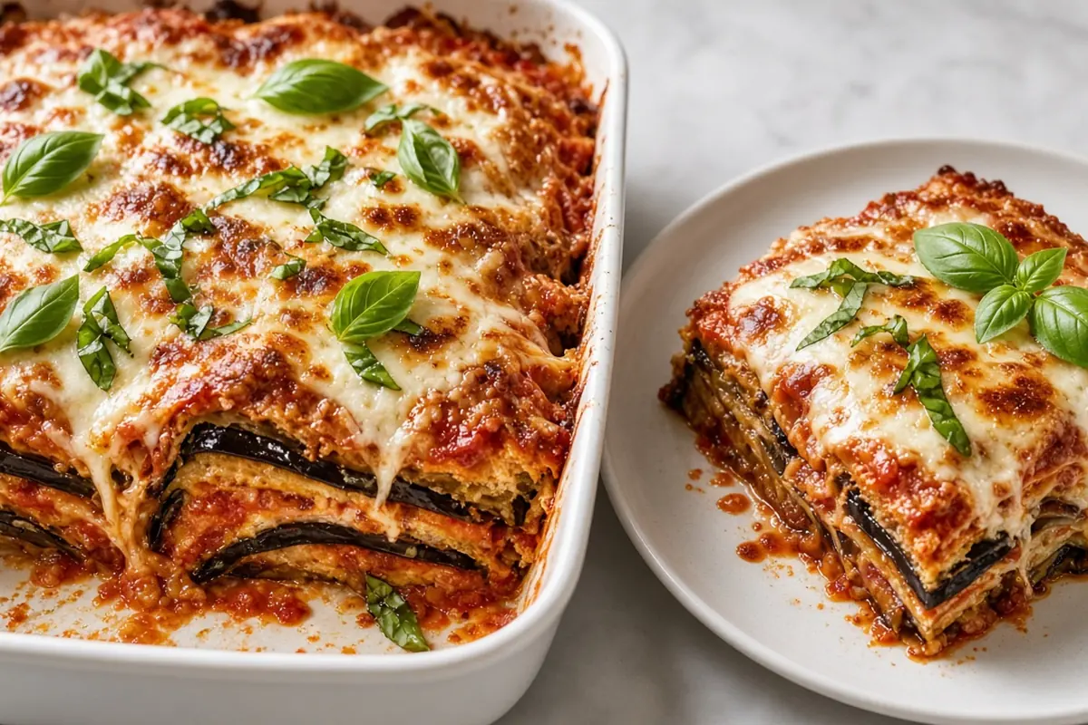 Eggplant Parmesan bake