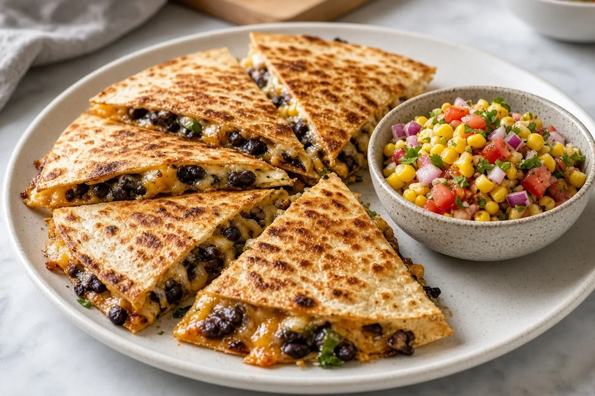 Black bean cheese quesadillas