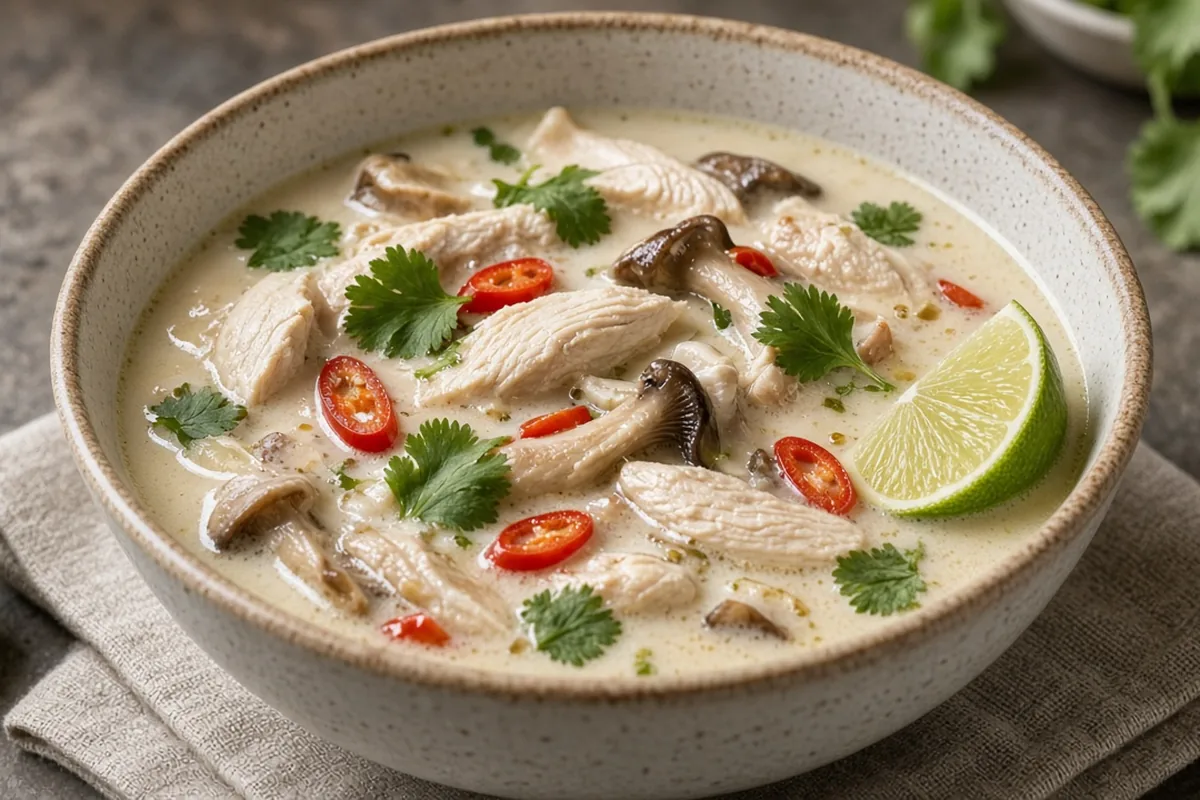 Thai coconut chicken soup