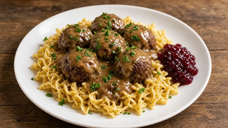 Swedish crockpot meatballs
