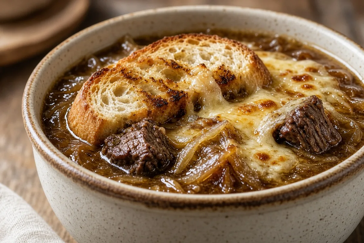 French onion beef soup