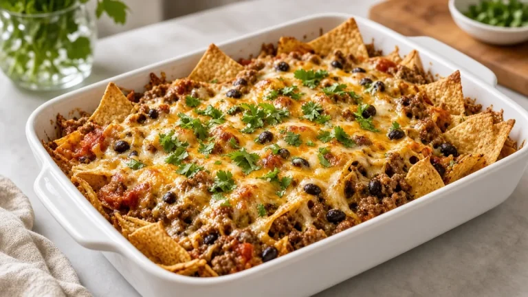 Giant nacho casserole