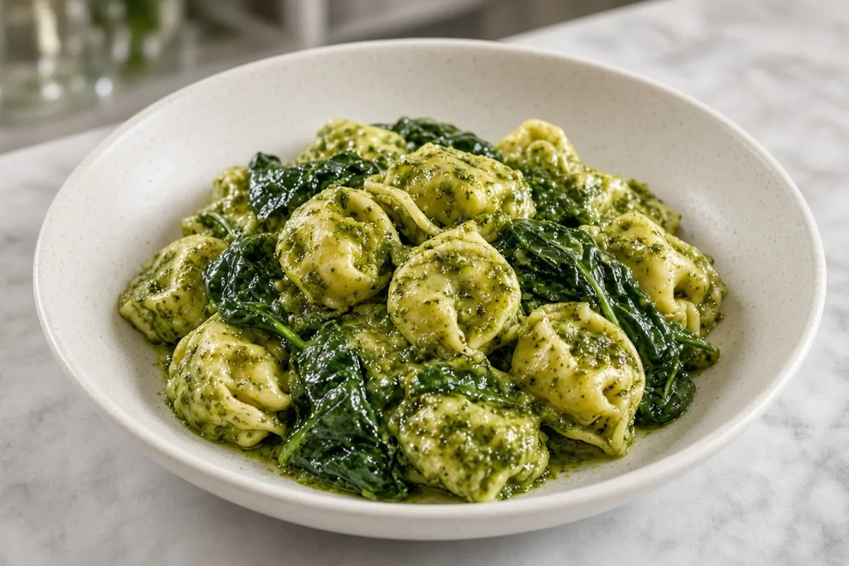 Pesto tortellini dinner