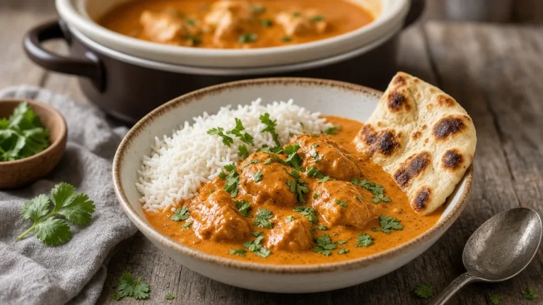 Butter chicken in slow cooker crock