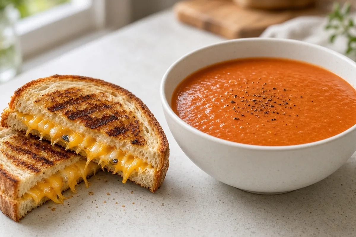 Grilled cheese with tomato soup