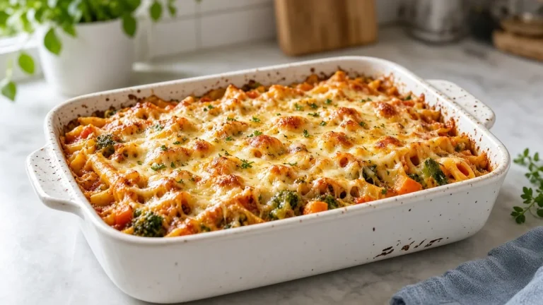 Mild cheesy pasta bake for kids