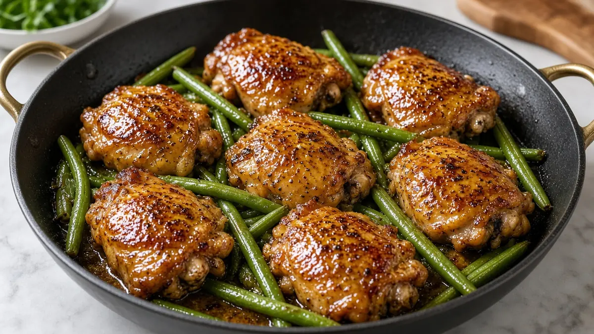 Mild honey-mustard chicken thighs in a slow cooker bowl