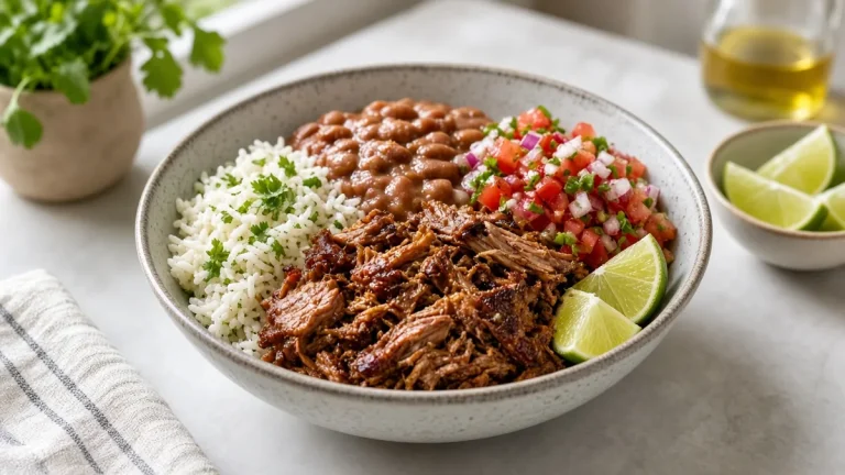 Instant Pot carnitas in a bowl