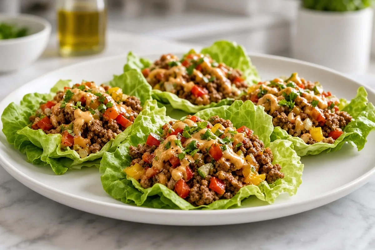 Beef lettuce wraps