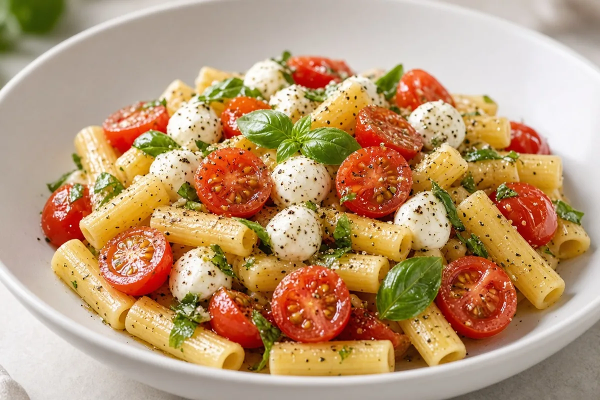 Cherry tomato Caprese pasta