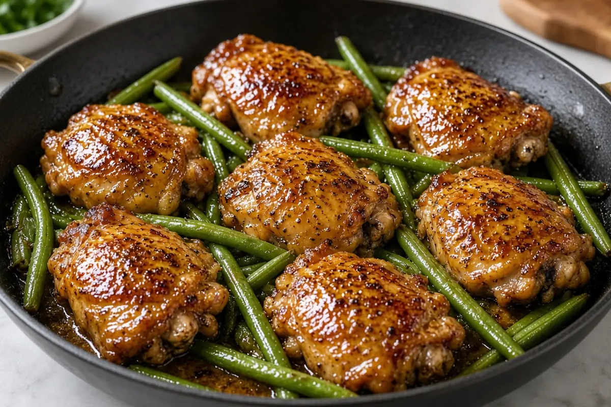 Honey mustard chicken thighs dinner