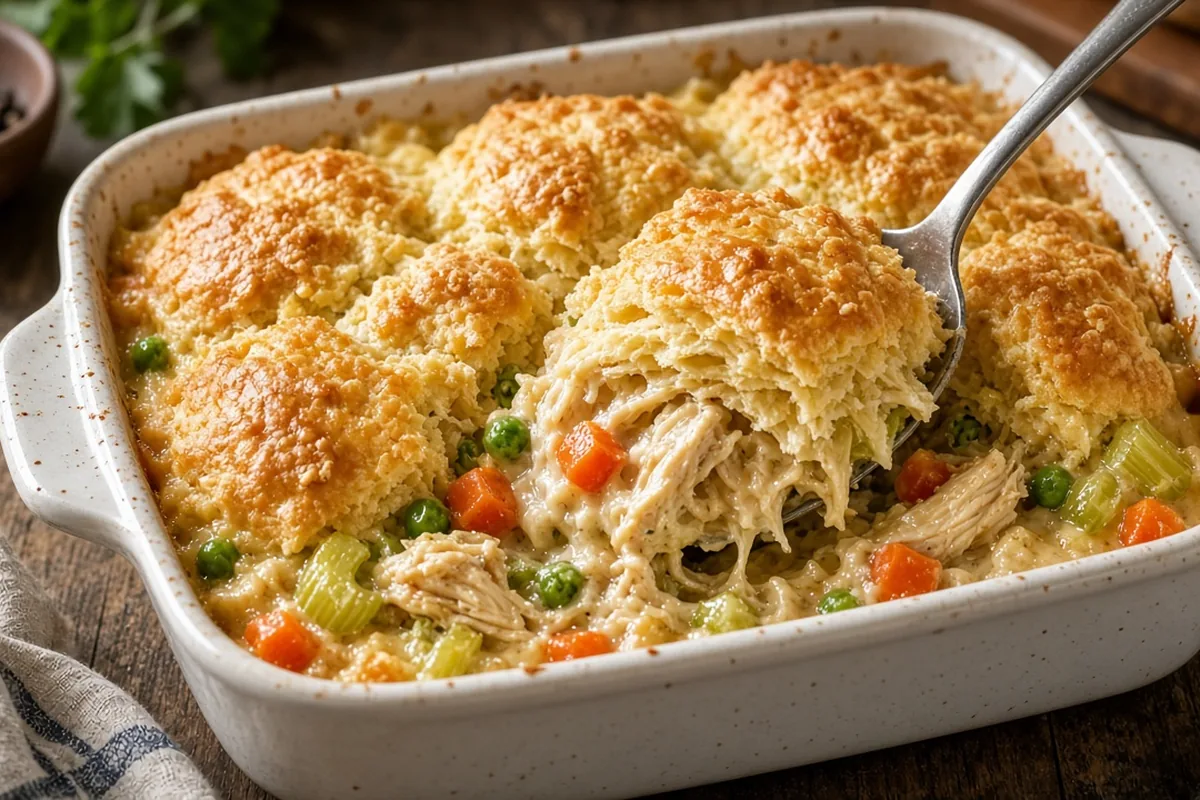 Chicken pot pie casserole bowl