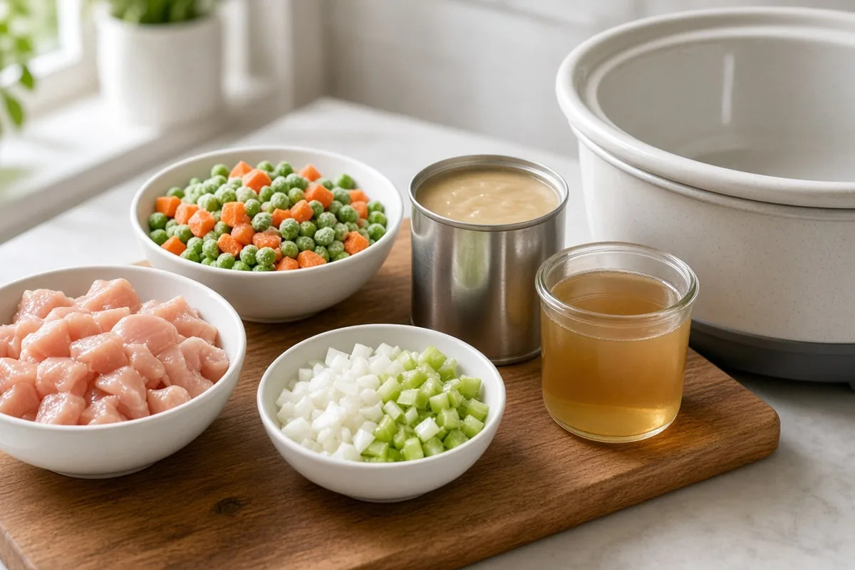 Chicken and mixed vegetables prep