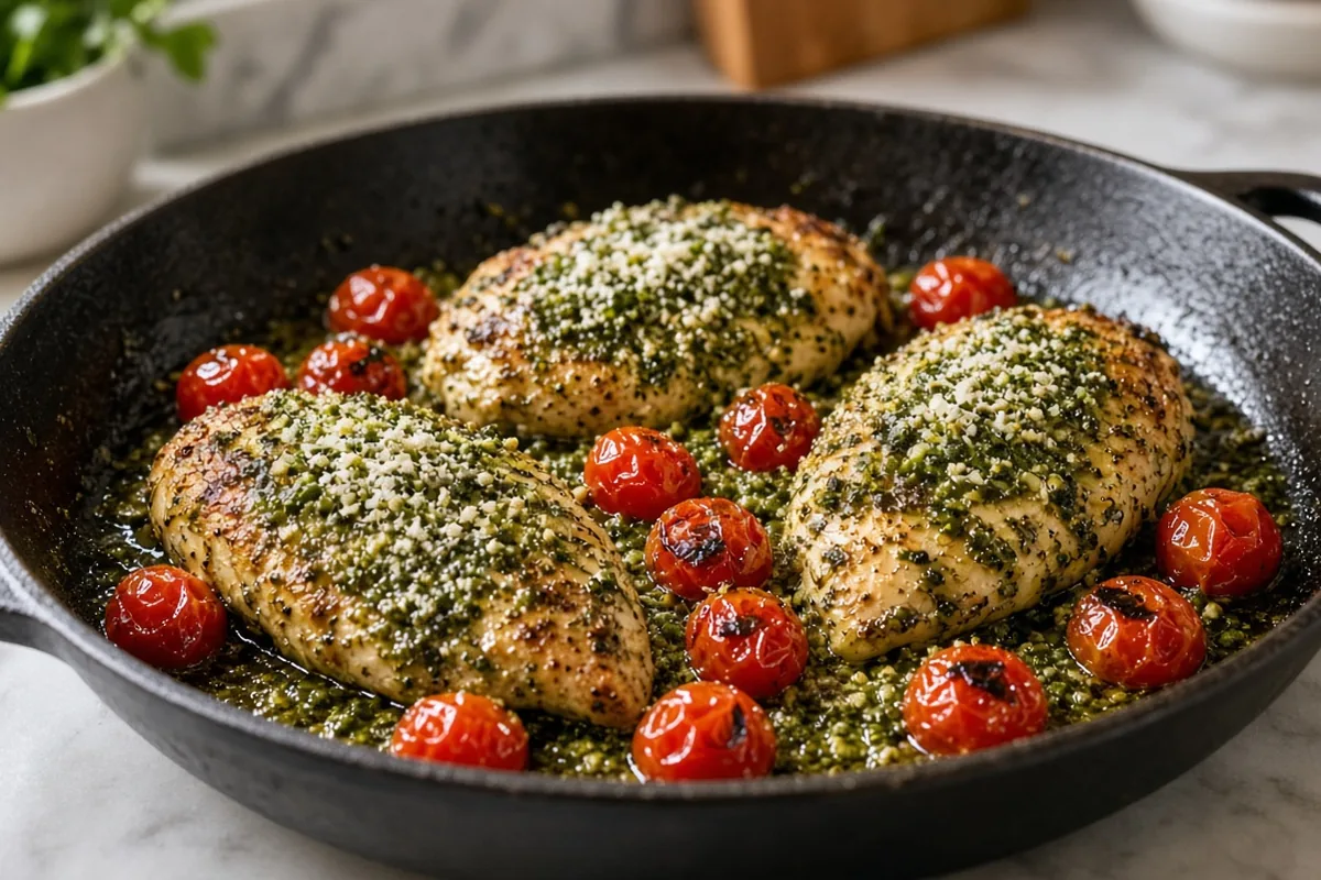 Pesto cream chicken skillet