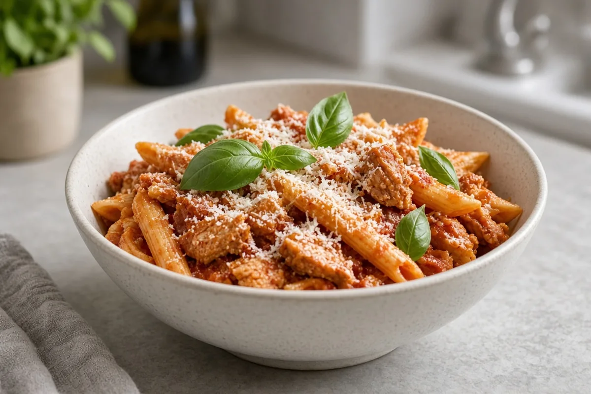 Sausage tomato penne