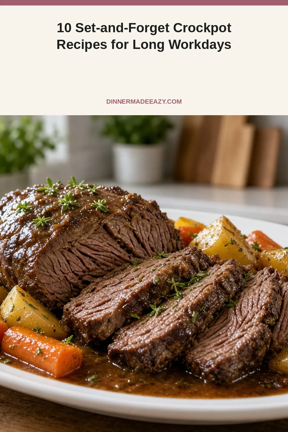 Vertical set-and-forget crockpot pin
