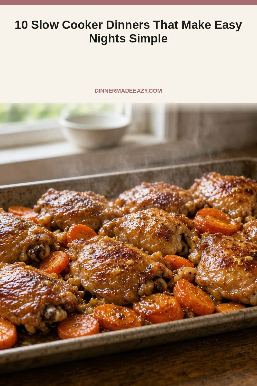 Vertical photo of teriyaki chicken easy night