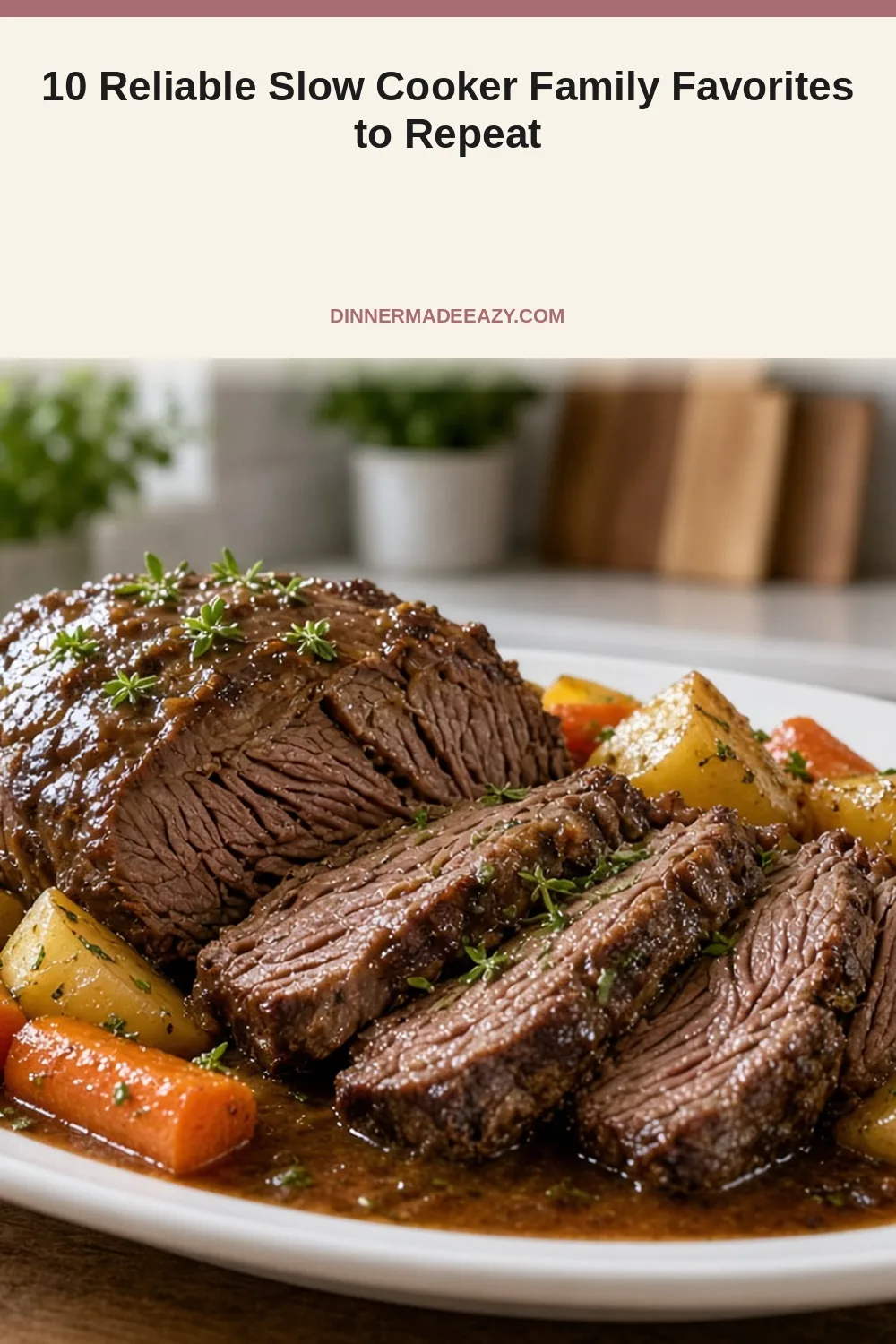Vertical photo of reliable pot roast