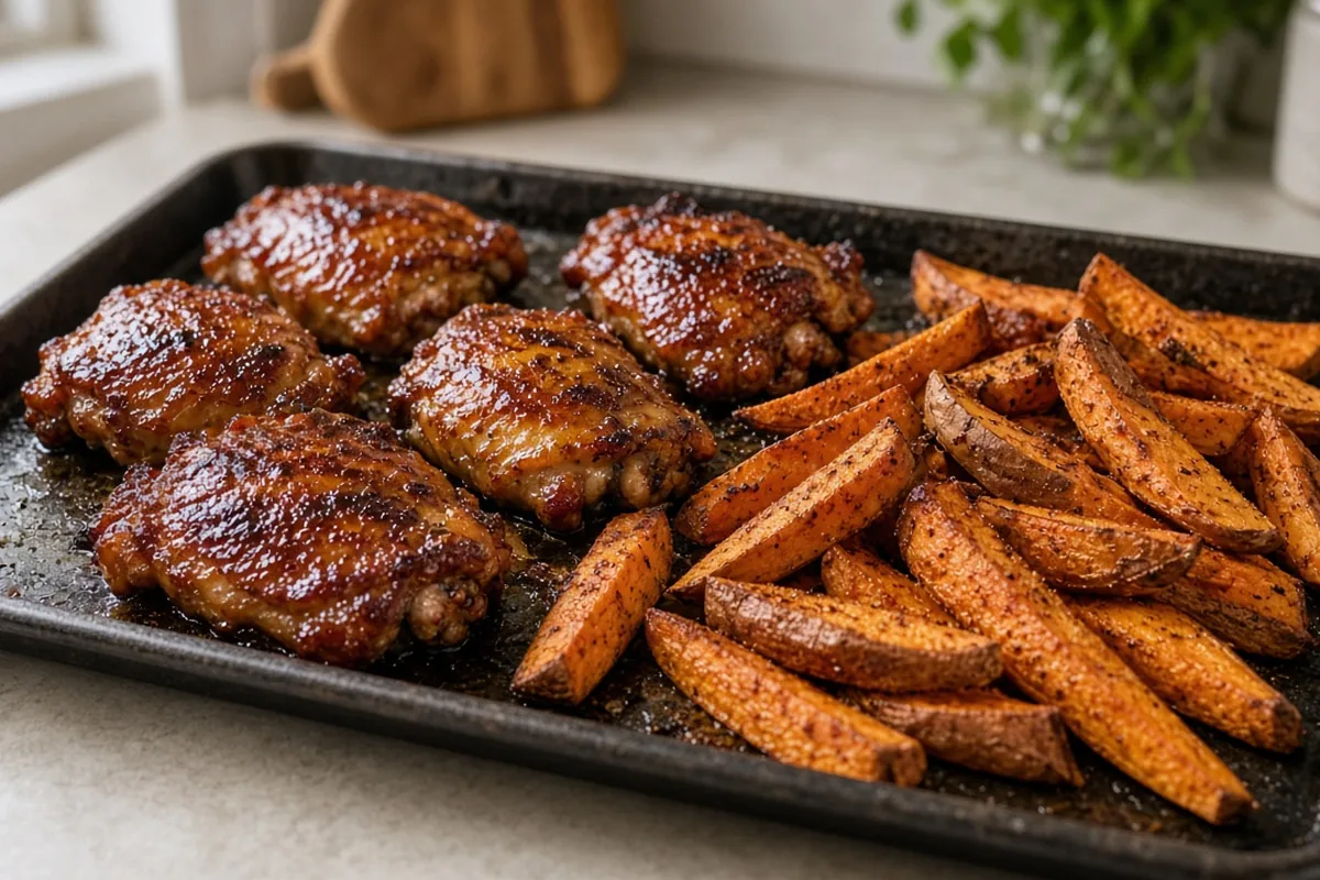 BBQ chicken sweet potatoes