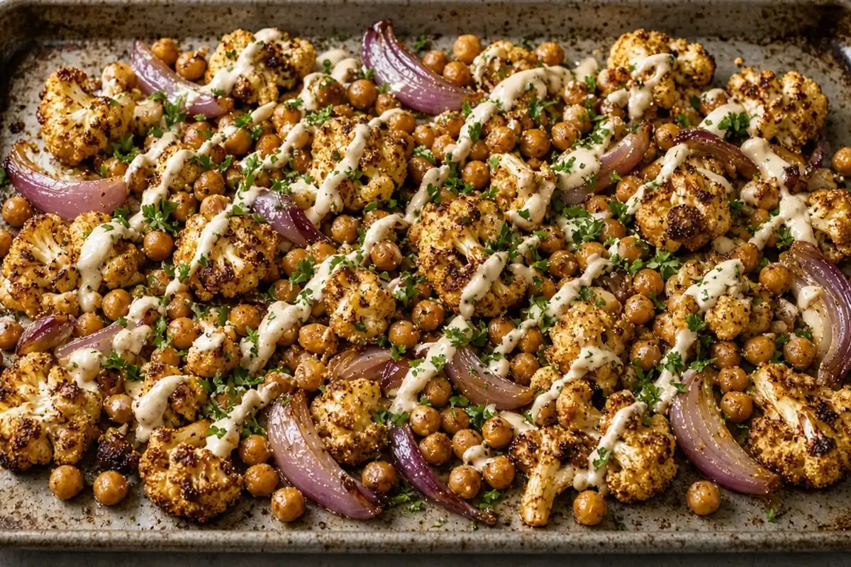 Chickpea cauliflower shawarma