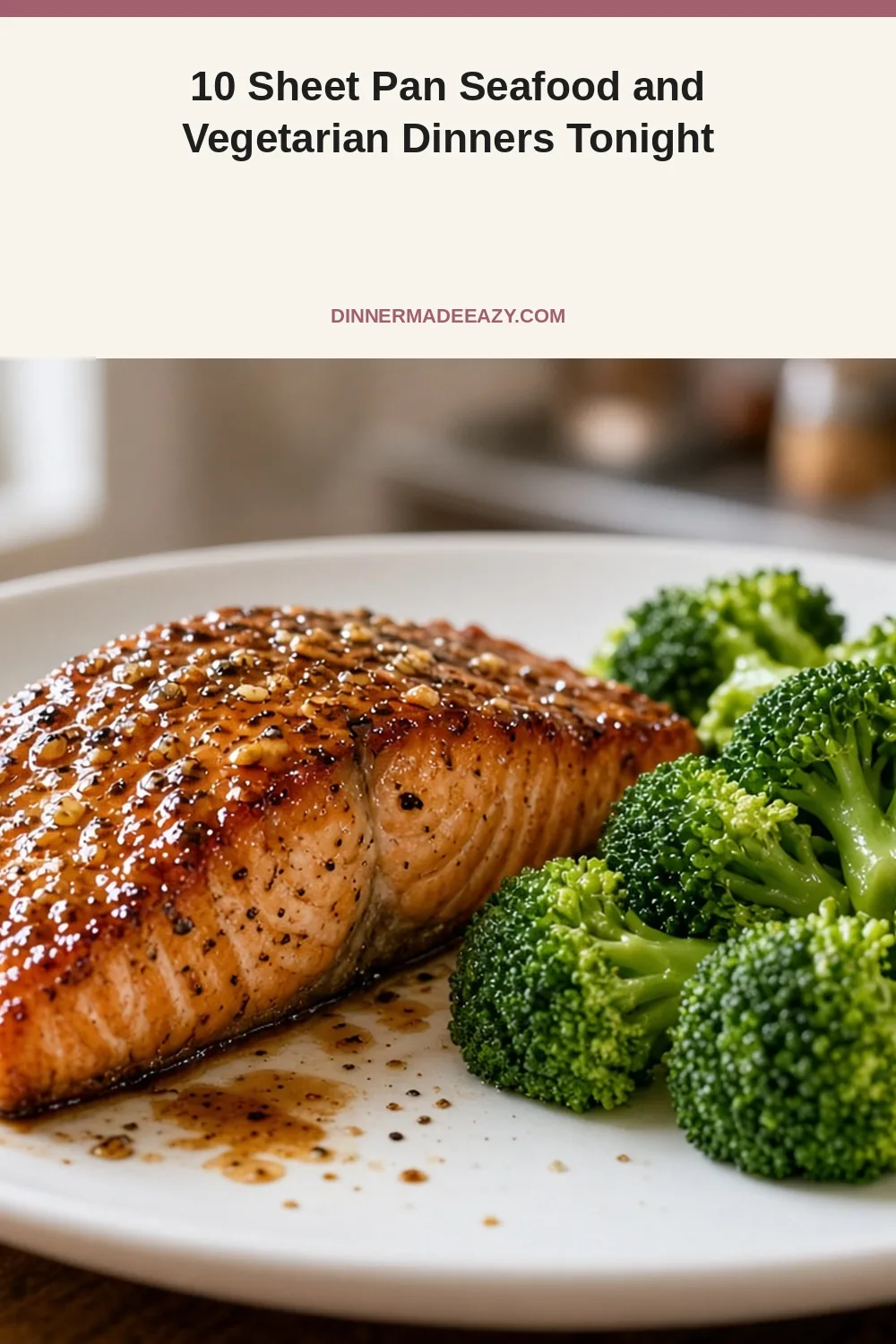 Vertical seafood vegetarian sheet pan pin