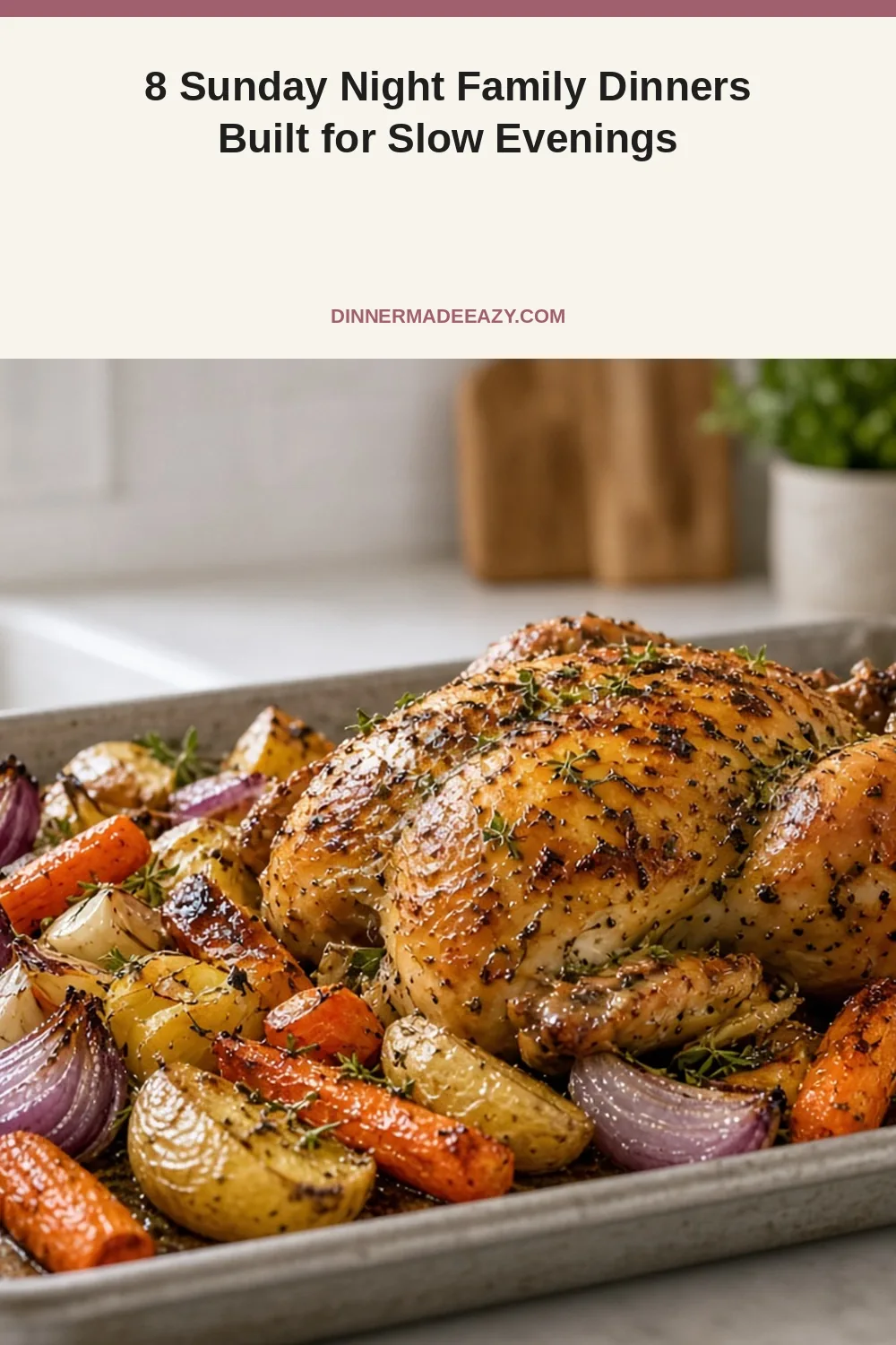 Vertical Sunday night dinners pin