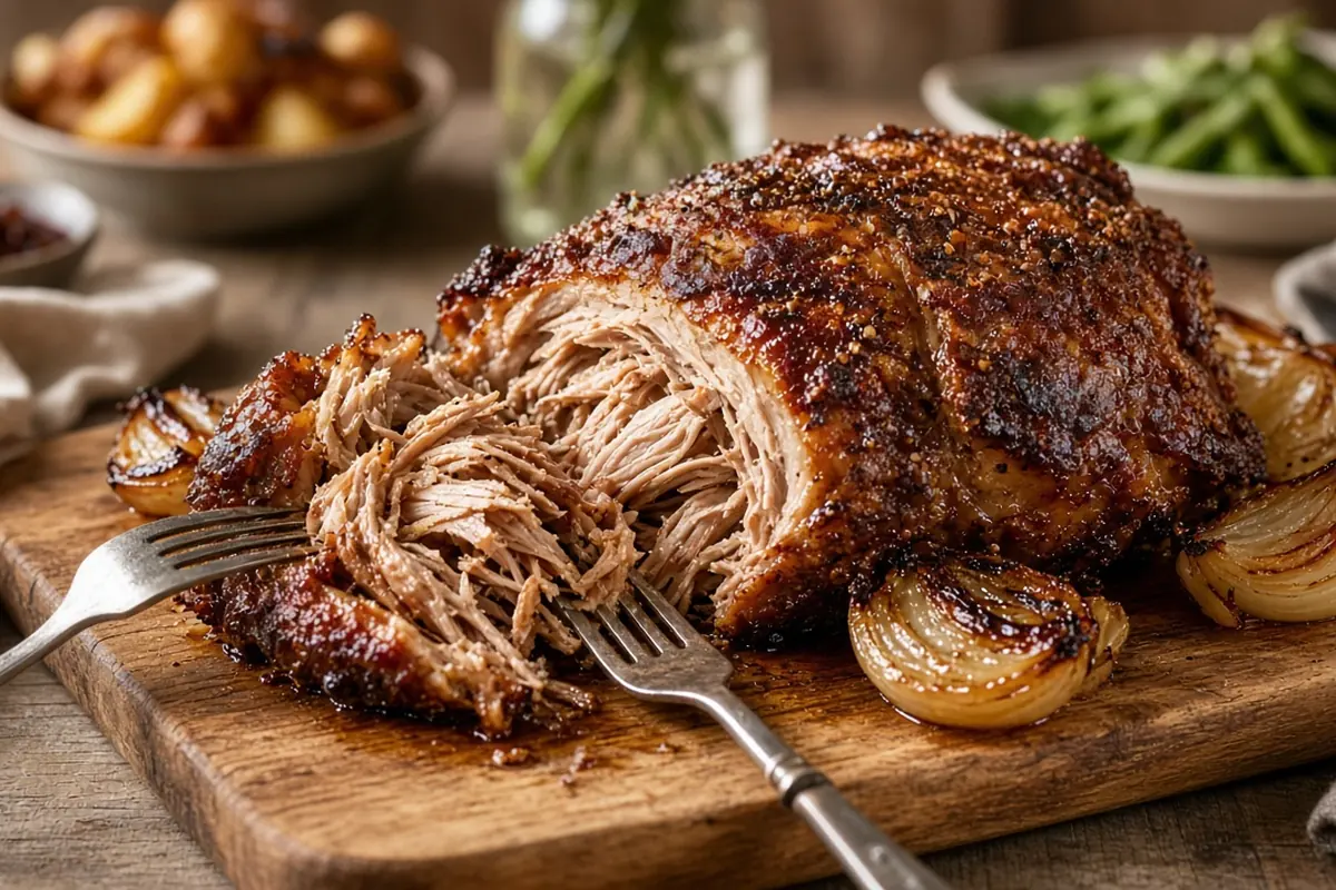 Slow-roasted pork shoulder